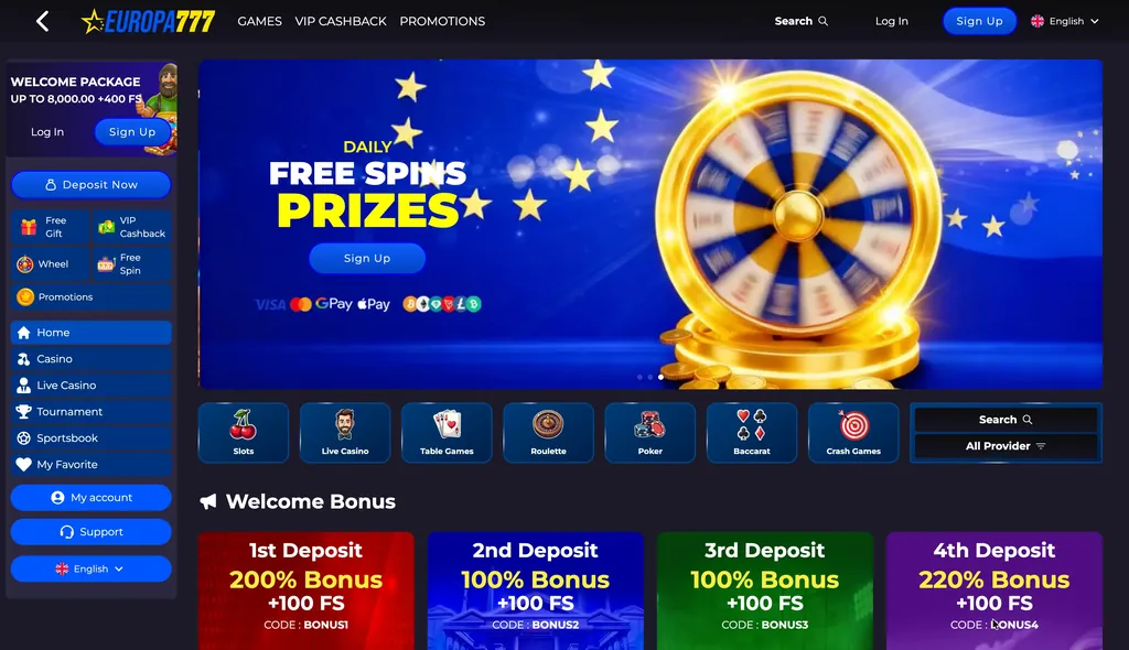 Europa777 casino website