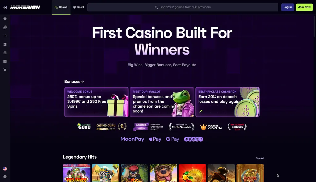 Immerion casino website