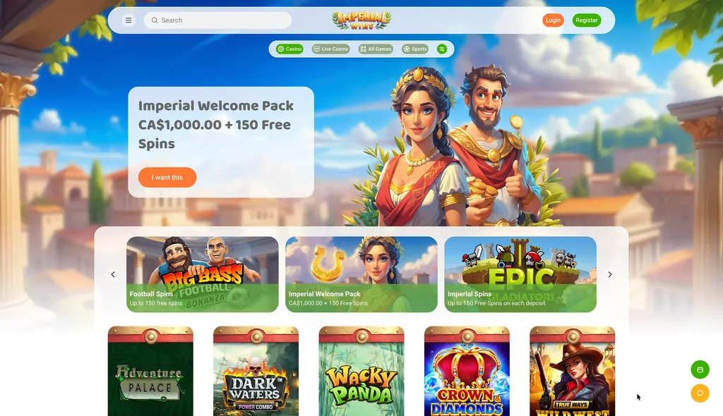 Imperial Wins casino website