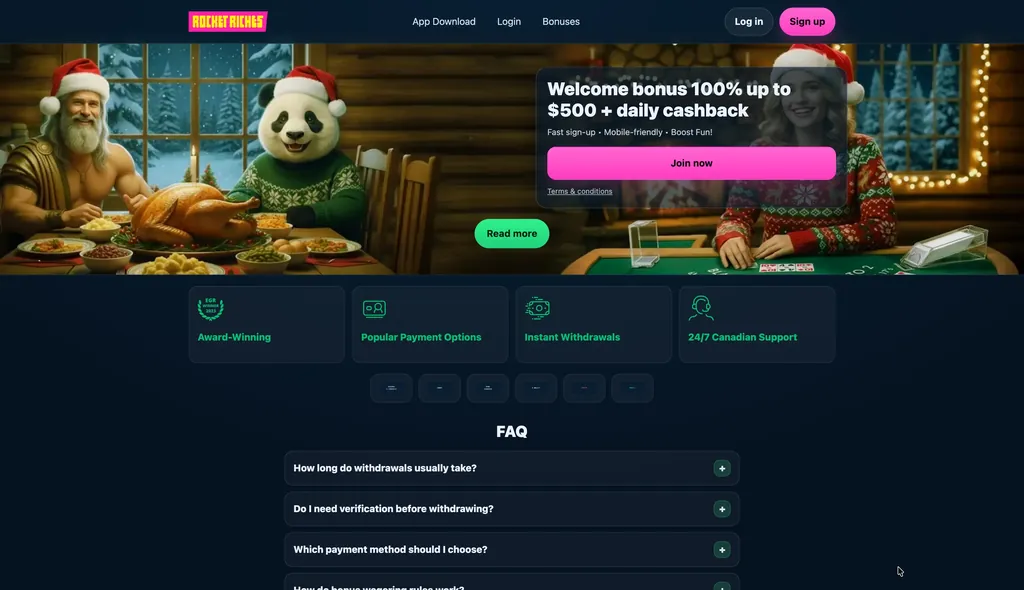 Rocket Riches casino website