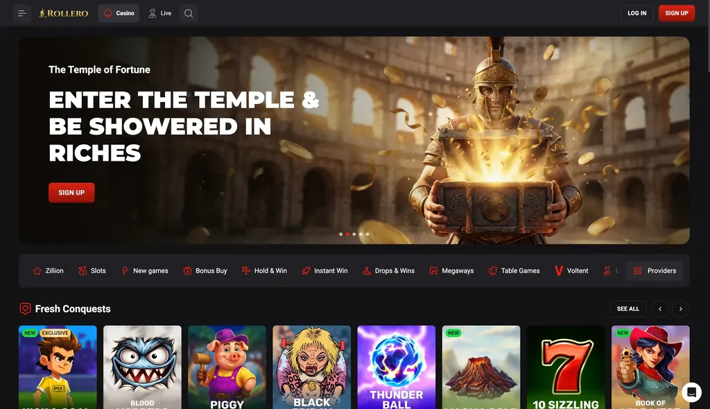 Rollero casino website