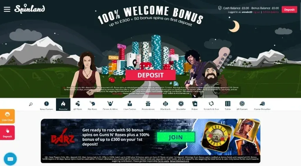 Spinland casino website