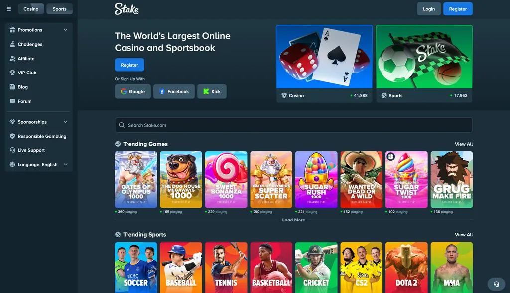 Stake casino website
