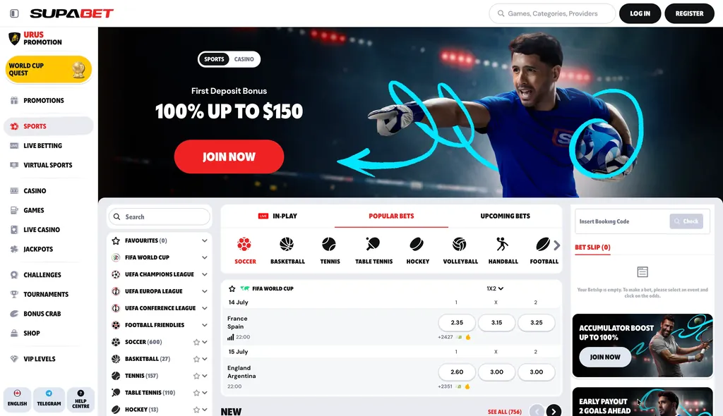SupaBet casino website